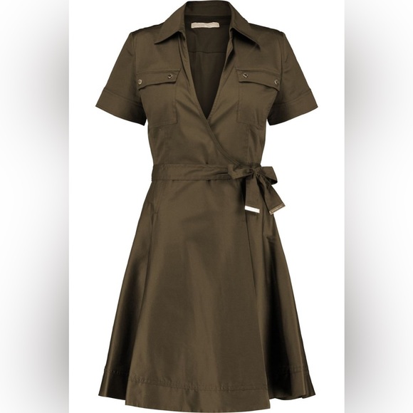 Michael Kors olive green wrap dress - Picture 4 of 4